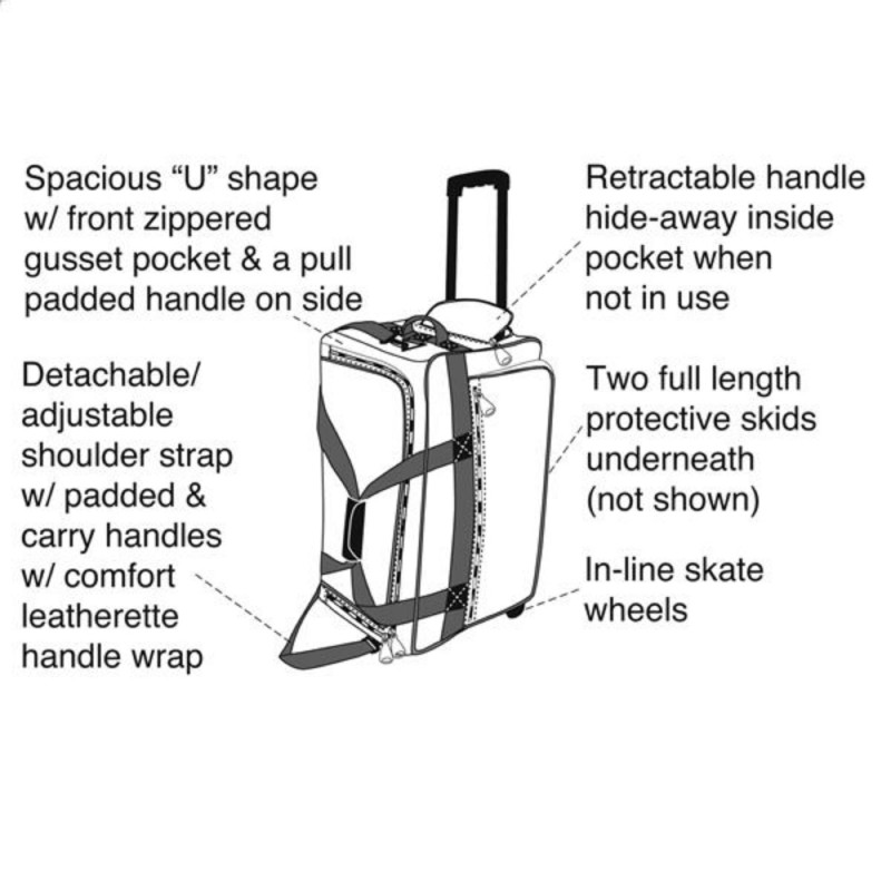 DDB17 22'' Wheeled Duffle, Wheeled Duffle Bag