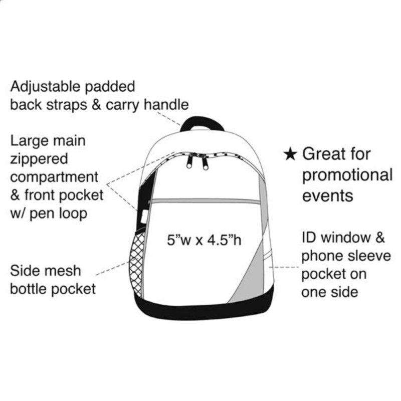 DBP01 "eGREEN" Backpack, Personalised Backpack, Custom Backpack