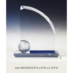 DCR029 Golf Award Crystal...