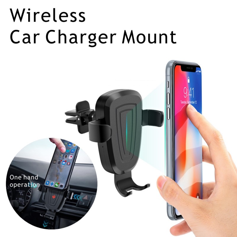 CMH29 2 in 1 Wireless Car Charger Mount, Wireless Charing Car Mounted ...