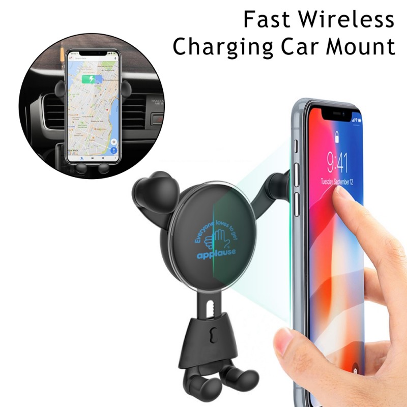 CMH32 2 in 1 Wireless Car Charger Mount, Wireless Charing Car Mounted ...