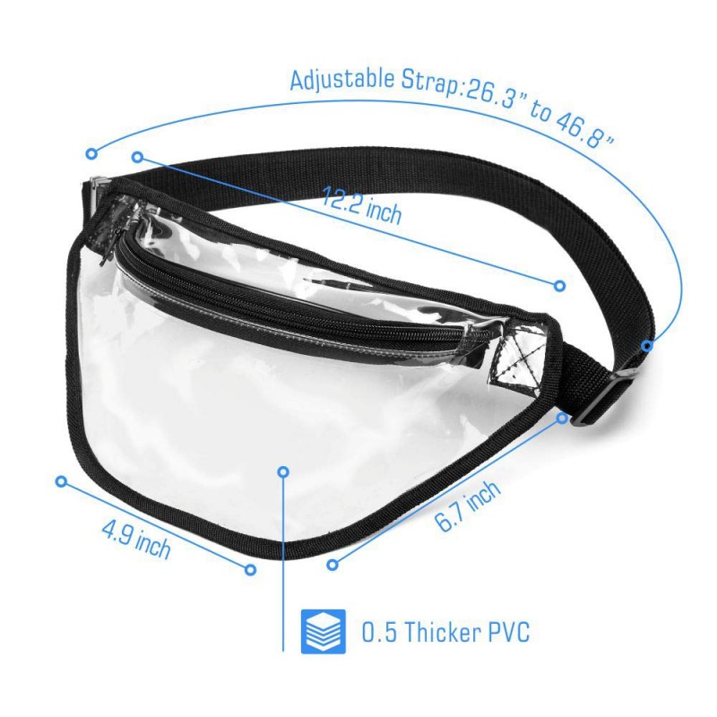 2Zipper Clear Fanny Pack